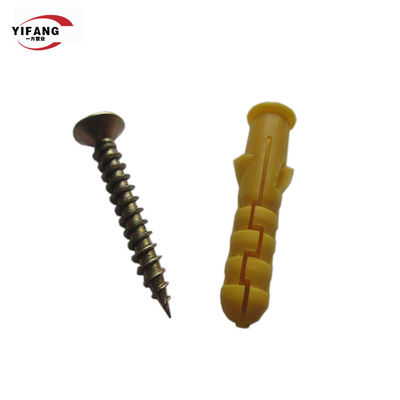 टिकाऊ नायलॉन इन्सुलेशन दीवार प्लग 8 * 80 प्लास्टिक विस्तार एंकर