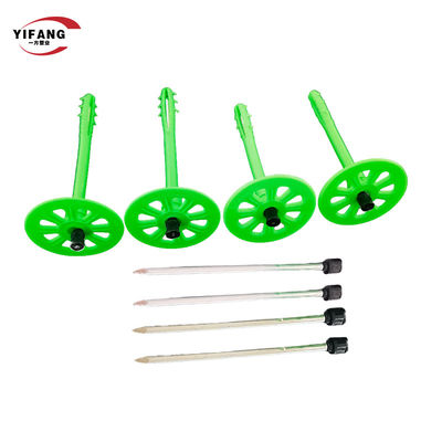 प्लास्टिक थर्मल इन्सुलेशन फिक्सेशंस बाहरी दीवार के लिए नाखून ग्लास ऊन इन्सुलेशन